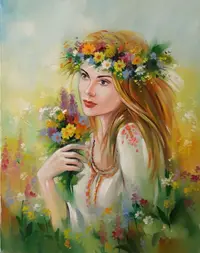 Set de pictat după numere MagicArt - Strălucitoare (după originalul Miglenei Kirilova)