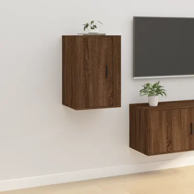 vidaXL Dulap TV montat pe perete, stejar maro, 40x34,5x60 cm