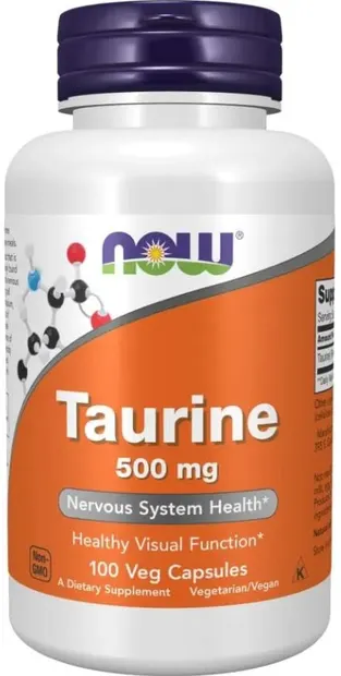Taurine, 500 mg, 100 capsule, Now