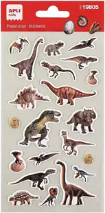 Stickere în relief Apli Kids - Dinozauri, 21 buc