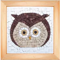 Mozaic de piatră Neptune Mosaic - Față de bufniță într-un cadru