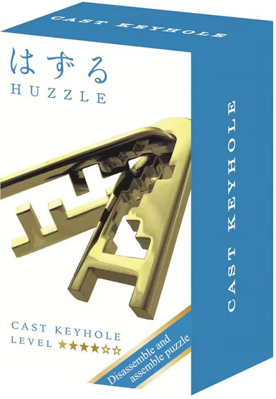 Puzzle logic metalic Hanayama - Mini Huzzle Cast Keyhole, gold