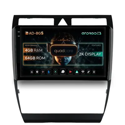 Navigatie 2K Audi A6 (1999-2004), Android, S-Quadcore 4GB RAM + 64GB ROM, 9.5 Inch - AD-BGS90042K+AD-BGRKIT429