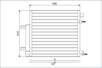 Condensator A C (cu uscator) potrivit CHEVROLET SPARK 1.0-1.2LPG 03.10