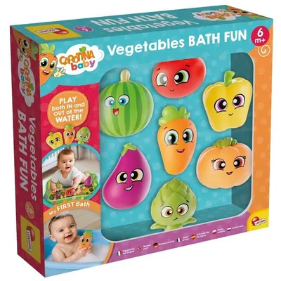 Jucării pentru plajă și baie Lisciani Giochi Carotina Baby - Legume cu suport