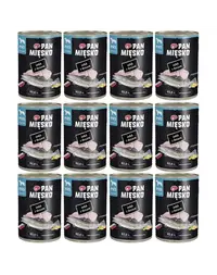PAN MIĘSKO Curcan cu Cod Hrană umedă completă pentru câini 12x400 g