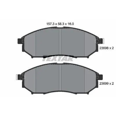 Set placute frana, frana disc TEXTAR 2369801