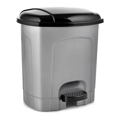 Coș de gunoi gri cu pedală din plastic 3 l – Orion