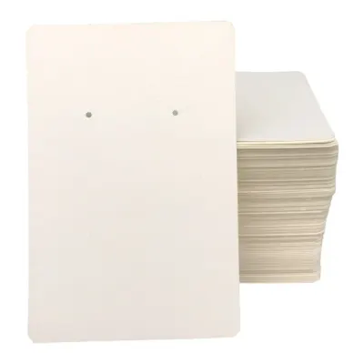 Suport cercei și colier din hârtie - alb (set 100 buc) 6x9cm - Default Title