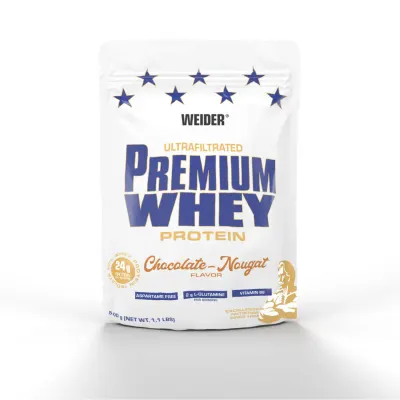 Proteine din zer, Weider, Premium Whey, 500g, chocolate-nougat