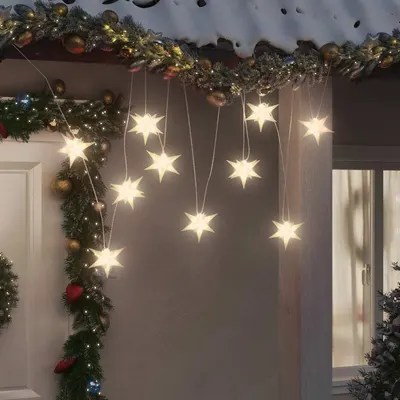 vidaXL Lumină de Crăciun 10 LED-uri alb 10 cm