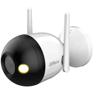 Camera WiFi exterior Dahua F4C-LED, 4MP, Full-color 30 m, AI persoane, Microfon, H.265, Iluminare inteligenta, Slot microSD, Carcasa metal+plastic, IP