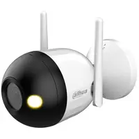 Camera WiFi exterior Dahua F4C-LED, 4MP, Full-color 30 m, AI persoane, Microfon, H.265, Iluminare inteligenta, Slot microSD, Carcasa metal+plastic, IP