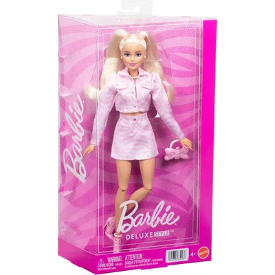 Papusa in tinuta denim roz, Barbie Deluxe Style, JJN69
