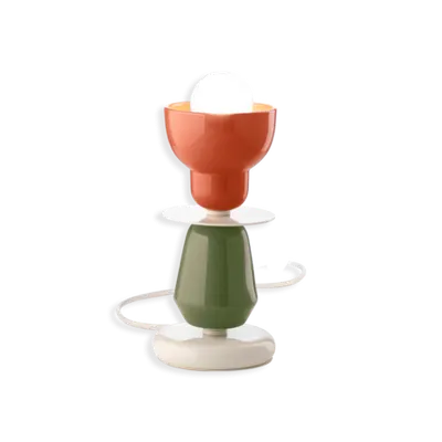 Veioza Deco Berimbau Finish Aps - Arancio Pokè+verde Salvia C2604