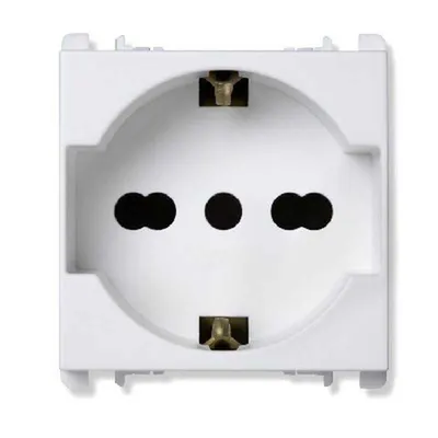 Priza universala alba 2P+T 250V P40
