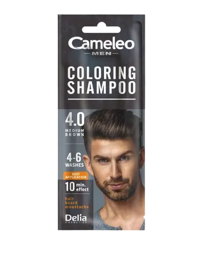 Sampon nuantator Camelo Men Brown 4.0, 15ml, Delia Cosmetics