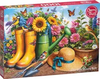 Puzzle Cherry Pazzi din 1000 piese - Cizme de Aur, Grădina cu Flori