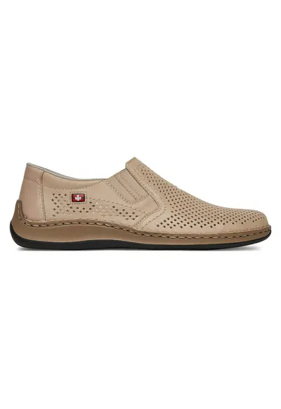 Pantofi barbatesti - piele naturala - bej - tehnologie Antistress