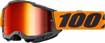 Ochelari cross atv 100% Accuri 2 Orange, lentila oglinda, culoare rama negru