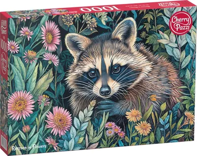 Puzzle Cherry Pazzi din 1000 piese - Raton printre flori