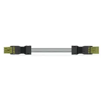 pre-assembled interconnecting cable; Eca; Socket/plug; 4-pole; Cod. B; Control cable 4 x 1.0 mm²; 2 m; 1,00 mm²; light green