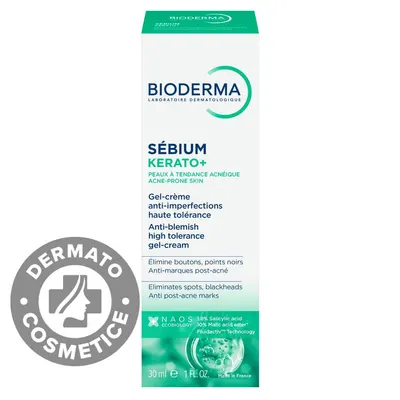 Gel crema anti-imperfectiuni Sebium Kerato+, 30ml, Bioderma