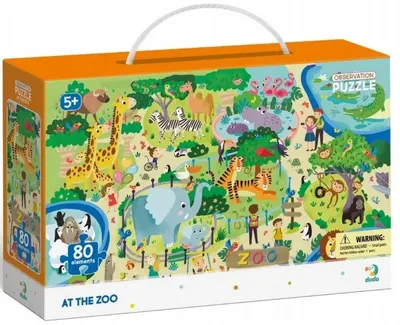 Puzzle pentru copii Dodo - Zoo, 80 de piese