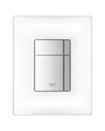 Placa de actionare Grohe, Skate Cosmopolitan with glass, marimea 156 x 197, dubla actionare, instalarea verticala, sticla/crom