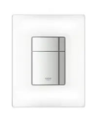Placa de actionare Grohe, Skate Cosmopolitan with glass, marimea 156 x 197, dubla actionare, instalarea verticala, sticla/crom