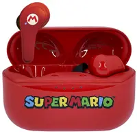 Căști pentru copii OTL Technologies - Super Mario, TWS, roșu/negru