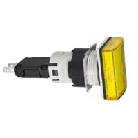 Lampa Pilot Dreptung. Ø 16, Galben, Led Integral, 24 V, Conectori Faston