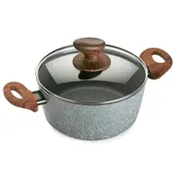 Oala din aluminiu cu capac, 20 cm