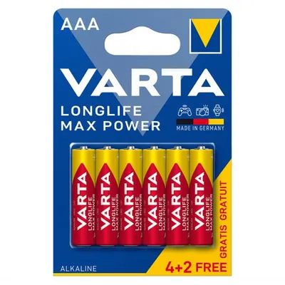 Baterii AAA R3, blister 6 Buc. Varta MAX Power