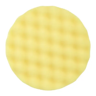 Burete abraziv lustruire, varf: ondulat, super moale, diametru: 150 mm, culoare: galben, velcro, 2 buc