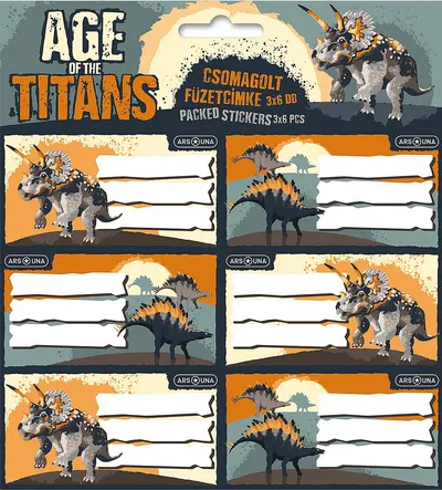 Etichete școlare Ars Una Age of the Titans - 18 bucăți