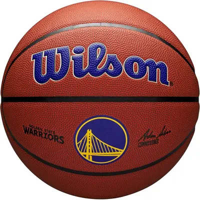 Minge de baschet Wilson - NBA Team Alliance Golden State Warriors, mărimea 7, portocaliu