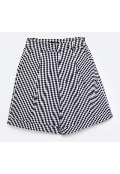 Pantaloni scurti cu model gingham Pollini 906