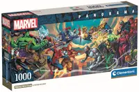Puzzle panoramic Clementoni din 1000 piese - Marvel: Eroi împotriva ticăloșilor
