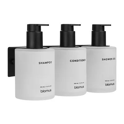 Dozatoare de săpun lichid albe 3 buc. de montat pe perete din sticlă 350 ml Kirei – Blomus