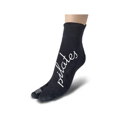 Anti-bacterian anti-alunecare adult Pilates Fitness șosete tehnice negru