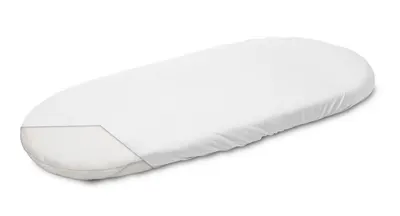 Cearceaf pentru saltea landou copii Sensillo Jersey Alb 75x35 cm din bumbac cu elastic roata,lavabil 40grade