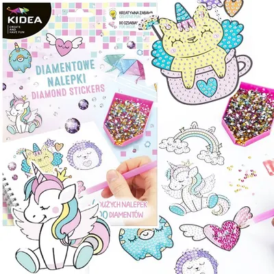 Autocolante pentru aplicații Kidea - Magic World, diamant