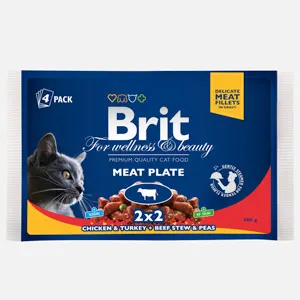 Brit Premium Cat multipack felii de carne 4 x 100 gr