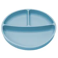 Farfurie compartimentata din silicon cu ventuza Aqua Blue 6 luni+, 1 bucata, Appekids