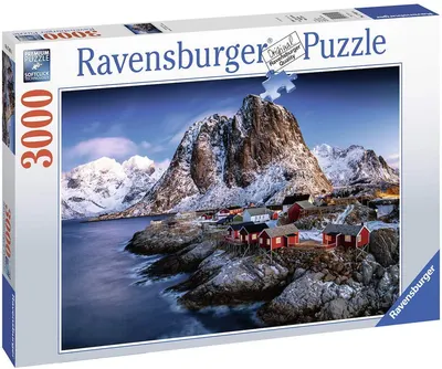 Puzzle Ravensburger din 3000 de piese - Hamnoy Lofoten, Norvegia