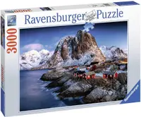 Puzzle Ravensburger din 3000 de piese - Hamnoy Lofoten, Norvegia