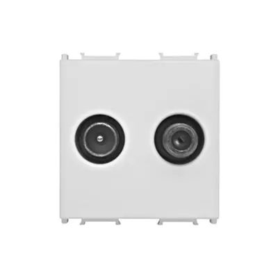 Insert priză antenă SAT-TV punct terminal, 1dB, 2M, alb