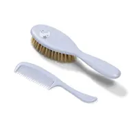 Perie de păr natural și pieptene Babyono - Albastru