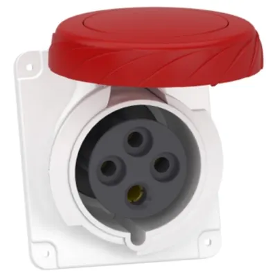 Priza Mureva, cu montare rap, unghi., 32A, 3P + E, 380, 415 V AC, panou